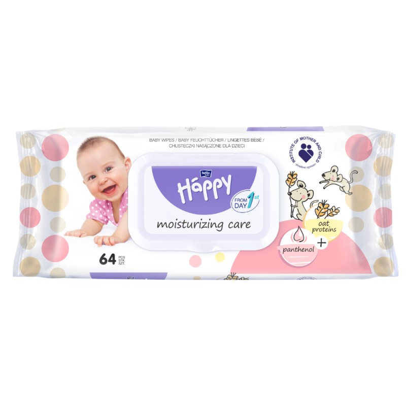 Chusteczki nawilżane Bella Baby Happy Oat Proteins & Panthenol 64 szt.