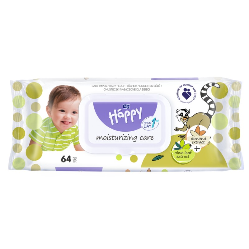 Chusteczki nawilżane Bella Baby Happy Almond & Olive 64 szt.