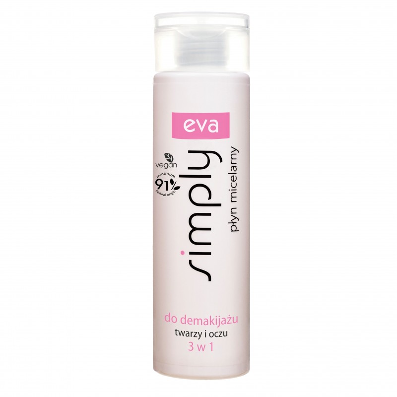Płyn micelarny do demakijażu twarzy i oczu Eva Simply 200 ml