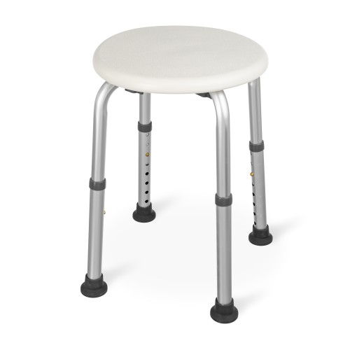 Taboret prysznicowy okrągły z systemem ułatwiającym montaż - model TGR-R KP-O 3432