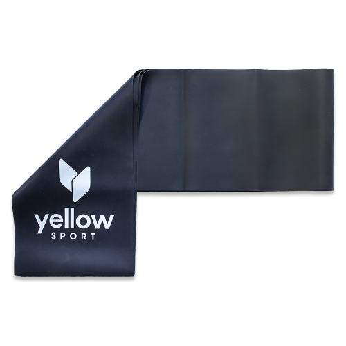 Taśma do ćwiczeń yellowFLAT band czarny (opór 12-15kg)