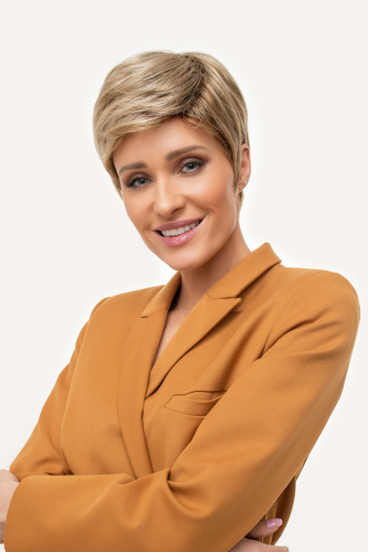 Peruka syntetyczna, kolor blond, krótkie włosy - TULIP