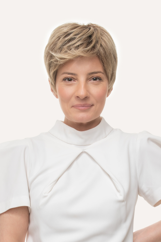 Peruka syntetyczna, kolor blond, mono Lace Front - DIAMOND