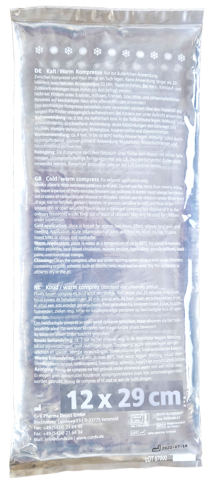 Okład żelowy ciepło-zimno 12 x 29 cm