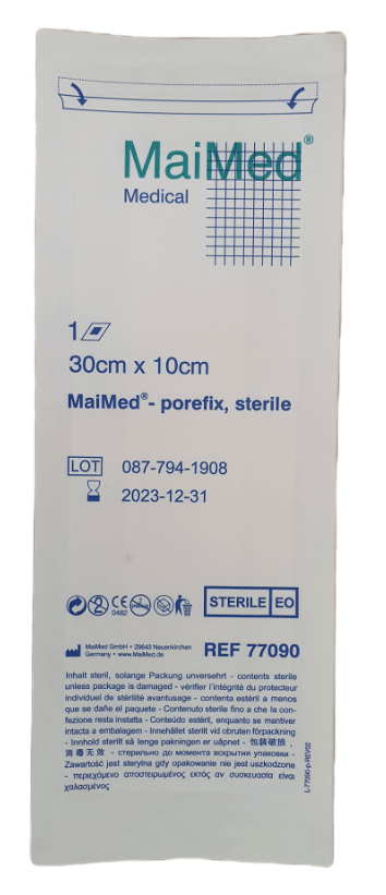 Porefix Jałowy plaster pooperacyjny 10x30 cm 1 sztuka Maimed