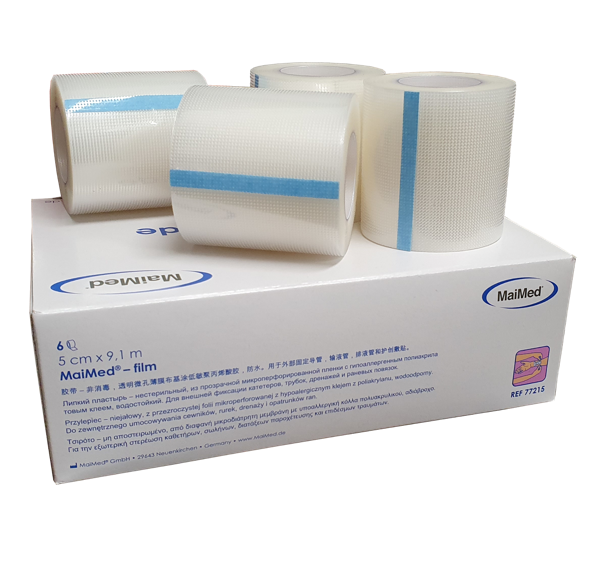 Przylepce wodoodporne foliowe 5 cm x 9,1 m Film 6 sztuk Maimed