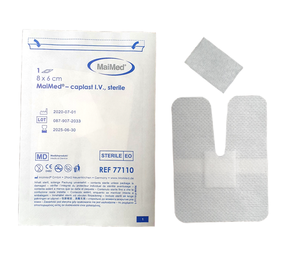 Plaster jałowy do mocowania kaniul 8 cm x 6 cm Caplast I.V. 1 sztuka