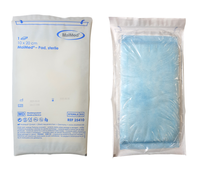 Jałowy kompres chłonny 10 cm x 20 cm PAD Maimed 1 sztuka