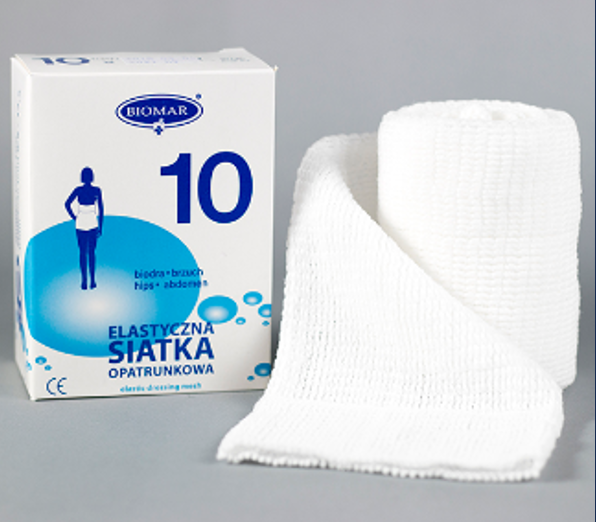 Elastyczna siatka opatrunkowa ( NR 10 ) na biodra brzuch 13,5 cm x 1 m Biomar