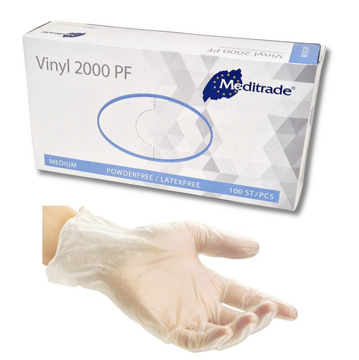 Rękawice winylowe bez pudru Vinyl 2000 PF 100 sztuk Meditrade
