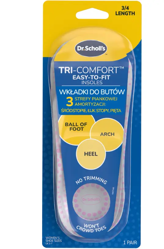 Scholl wkładki do butów Easy Fit Tri-Comfort damskie 1 para