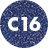 C16 dotted niebieski