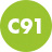 C91 apple zielony